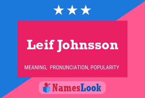 Постер имени Leif Johnsson