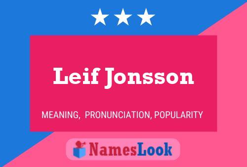 Постер имени Leif Jonsson