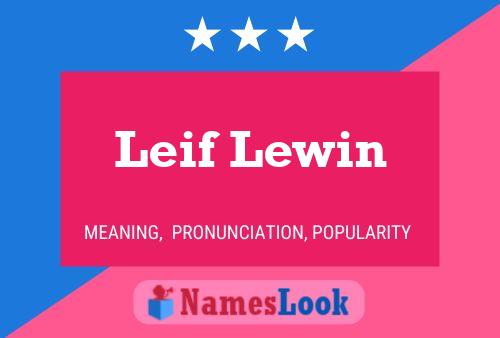 Постер имени Leif Lewin