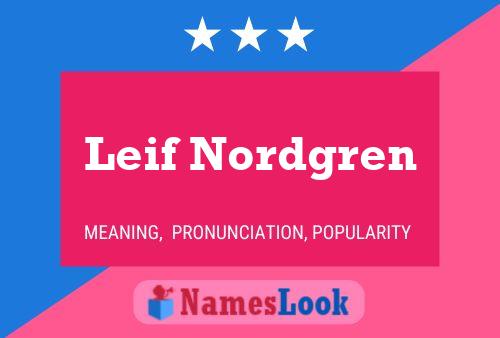 Постер имени Leif Nordgren