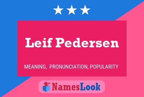 Постер имени Leif Pedersen