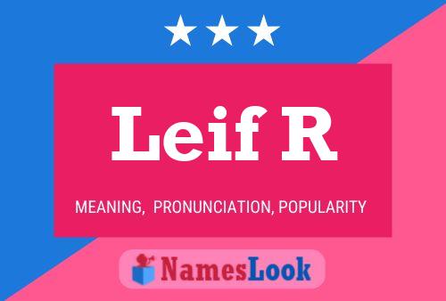 Постер имени Leif R