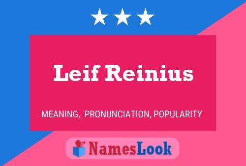 Постер имени Leif Reinius