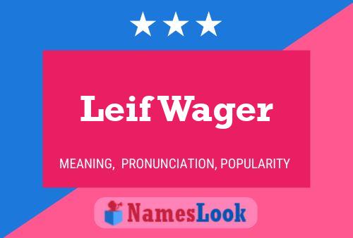 Постер имени Leif Wager