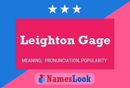 Постер имени Leighton Gage