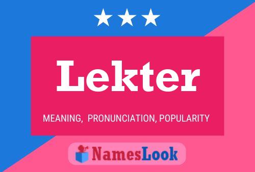 Постер имени Lekter