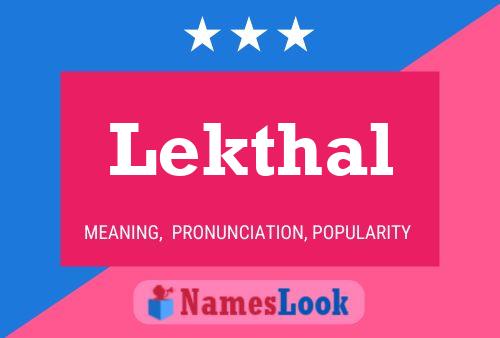 Постер имени Lekthal