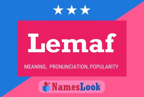 Постер имени Lemaf