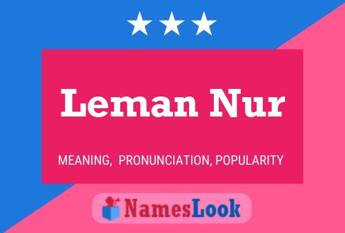 Постер имени Leman Nur