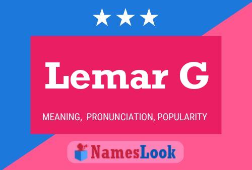 Постер имени Lemar G