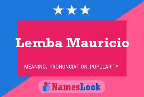 Постер имени Lemba Mauricio