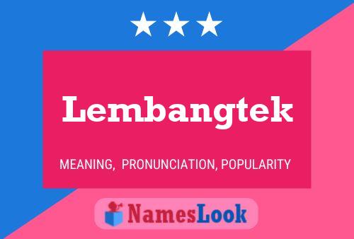 Постер имени Lembangtek