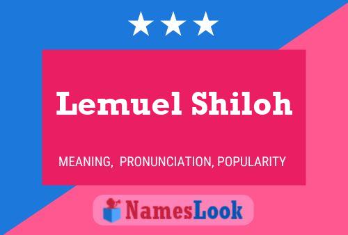 Постер имени Lemuel Shiloh