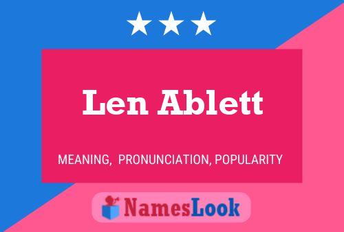 Постер имени Len Ablett