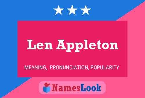 Постер имени Len Appleton