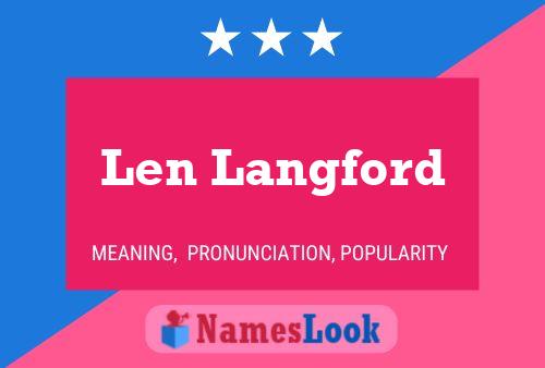 Постер имени Len Langford