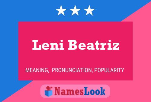 Постер имени Leni Beatriz