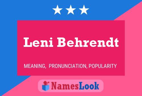 Постер имени Leni Behrendt