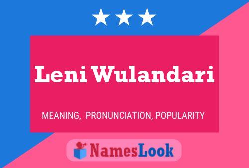 Постер имени Leni Wulandari