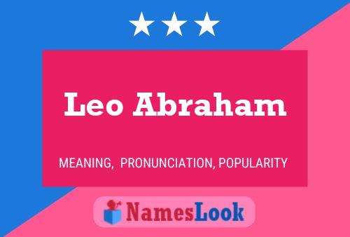 Постер имени Leo Abraham