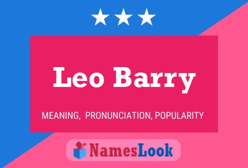 Постер имени Leo Barry