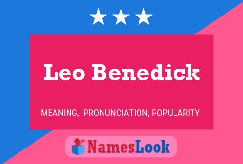 Постер имени Leo Benedick