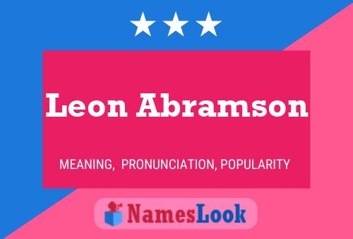 Постер имени Leon Abramson