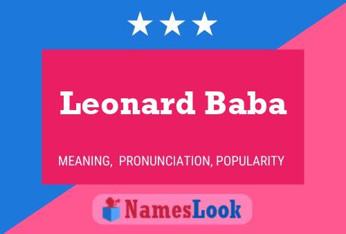 Постер имени Leonard Baba