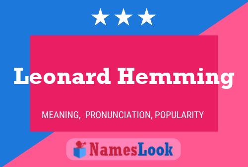 Постер имени Leonard Hemming