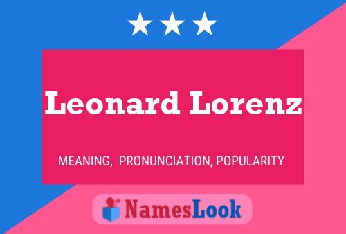 Постер имени Leonard Lorenz