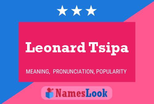 Постер имени Leonard Tsipa