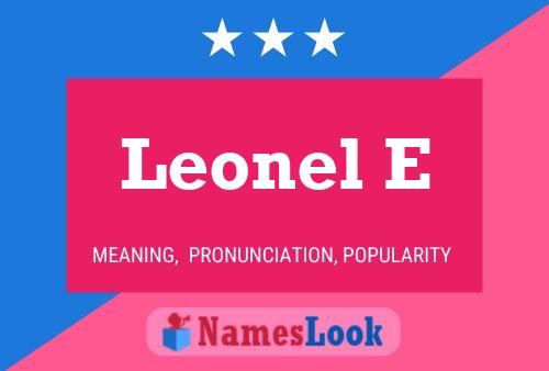 Постер имени Leonel E