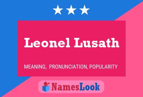 Постер имени Leonel Lusath