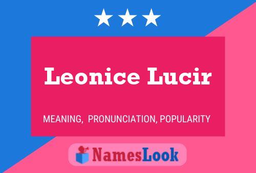 Постер имени Leonice Lucir