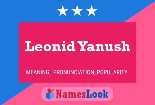 Постер имени Leonid Yanush