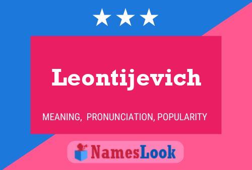 Постер имени Leontijevich