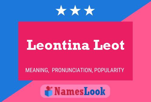 Постер имени Leontina Leot