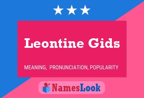 Постер имени Leontine Gids