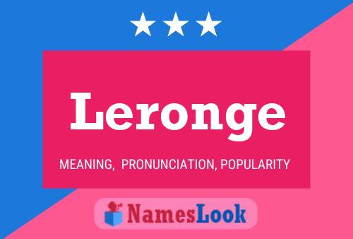 Постер имени Leronge