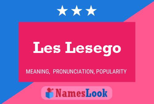 Постер имени Les Lesego