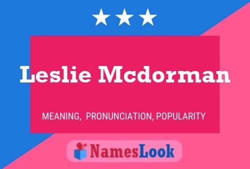 Постер имени Leslie Mcdorman