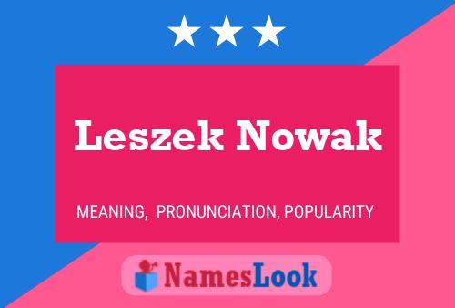 Постер имени Leszek Nowak