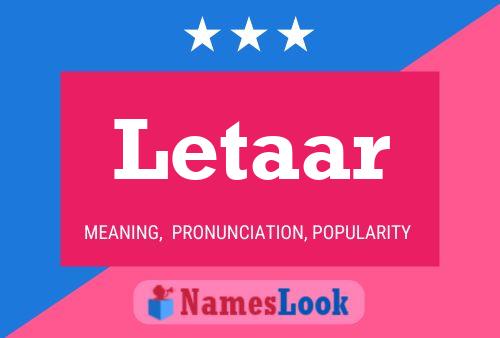 Постер имени Letaar