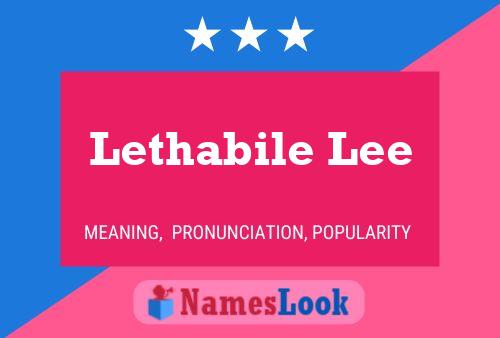 Постер имени Lethabile Lee