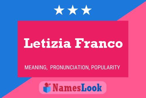 Постер имени Letizia Franco