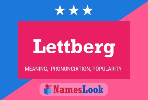 Постер имени Lettberg