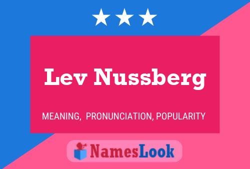 Постер имени Lev Nussberg