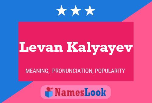 Постер имени Levan Kalyayev