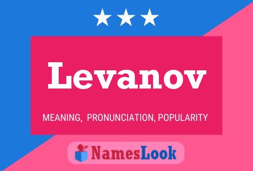 Постер имени Levanov