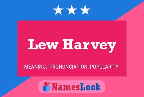 Постер имени Lew Harvey